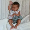 Npk 18inch bereits fertig wieder geborene Baby puppe laura Neugeborene Größe dunkle Haut Hand