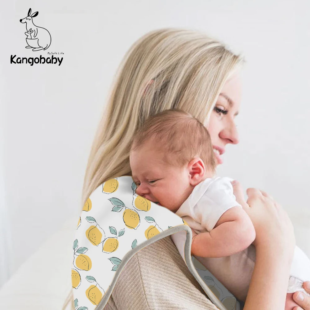 Kangobaby # Mein weiches Leben # Neuankömmling, ganzjährig, 6 Schichten Baby-Musselin-Spucktuch, 100 % Baumwolle, atmungsaktiv, antibakteriell, für Neugeborene Image