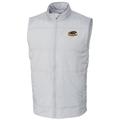 Men's Cutter & Buck Gray Wisconsin-Milwaukee Panthers Big Tall Stealth Hybrid Quilted Full-Zip Windbreaker Vest