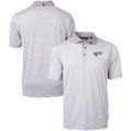 Men's Cutter & Buck Gray/White North Texas Mean Green Big Tall Virtue Eco Pique Micro Stripe Recycled Polo