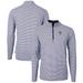 Men's Cutter & Buck Navy/White UConn Huskies Big Tall Virtue Eco Pique Micro Stripe Recycled Quarter-Zip Pullover Top