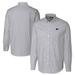 Men's Cutter & Buck Charcoal UTSA Roadrunners Oxford Stretch Stripe Long Sleeve Tri-Blend Button-Down Shirt