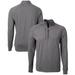 Men's Cutter & Buck Heather Black Jackson State Tigers Big Tall Adapt Eco Knit Quarter-Zip Pullover Top