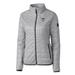 Women's Cutter & Buck Silver UConn Huskies Logo Rainier Full-Zip Puffer Jacket