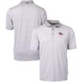 Men's Cutter & Buck Gray/White Arkansas State Red Wolves Big Tall Virtue Eco Pique Micro Stripe Recycled Polo