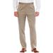 Men's Big & Tall KS Signature No Hassle® Classic Fit Expandable Waist Plain Front Dress Pants by KS Signature in Taupe (Size 44 38)
