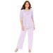 Plus Size Women's Sparkle & Lace Pant Set by Catherines in Heirloom Lilac (Size 24 WP)