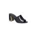 Women's Spain Heeled Mule by Halston in Black Croc (Size 9 1/2 M)