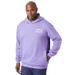 Men's Big & Tall Russell® Quilted Sleeve Hooded Sweatshirt by Russell Athletic in Washed Periwinkle (Size 4XLT)