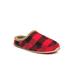 Wide Width Men's Nordic Plaid Indoor/Outdoor Slippers by Deer Stags in Red Black (Size 9 W)