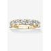 Women's 3.50 Cttw. Round Gold-Plated Sterling Silver Cubic Zirconia Wedding Ring by PalmBeach Jewelry in White (Size 6)