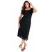 Plus Size Women's Square-Neck Lace Jessica Dress by June+Vie in Black (Size 30/32)