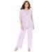 Plus Size Women's Sparkle & Lace Pant Set by Catherines in Heirloom Lilac (Size 30 WP)