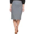 Plus Size Women's Neoprene Pencil Skirt by ELOQUII in Deep Blue (Size 22)