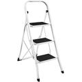 MantraRaj 3 Step Ladder Folding Step Stool Multi-Use for Household, Kitchen, Office Heavy Duty Handgrip Anti Slip Pedal Sturdy Lightweight Folding Step Ladder Easy to Store Stepladder (3 Step - White)