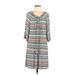 Kenneth Cole REACTION Casual Dress - Shift Scoop Neck 3/4 sleeves: Green Dresses - Women's Size Medium