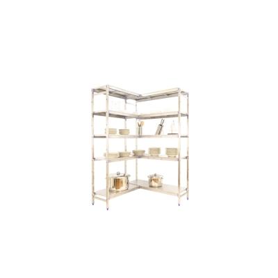 SimonRack Simoninox Edelstahl-Eckregal 5 Fachböden 1600x860x500 mm (Höhe x Länge x Breite) Image