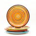 Euro Ceramica Raia Assorted Salad Plates Ceramic/Earthenware/Stoneware in Red | 8.63 W in | Wayfair RAI-36201OR