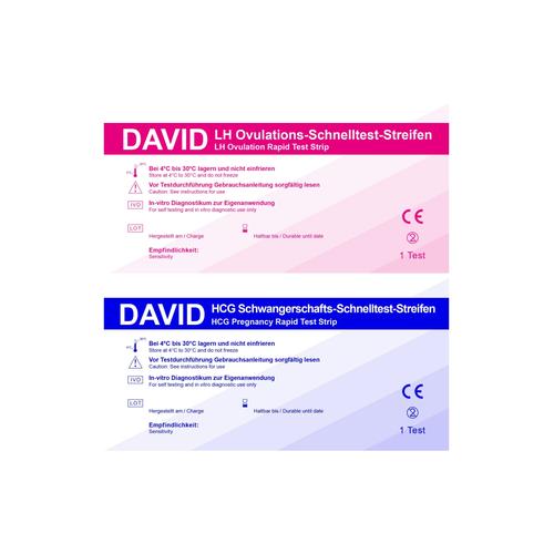 David Ovulationstest 20 miu/ml + Schwangerschaftst. 10miu/ml 60 St