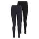 Leggings CHAMPION "2Pack Leggings" Gr. M (140/146), N-Gr, bunt (schwarz, marine) Kinder Hosen Leggings