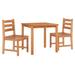Loon Peak® Patio Dining Table & Chairs Solid Teak Wood Wood/Teak in Brown/White | 43.3 W x 43.3 D in | Wayfair 711E3ADA9A8C4392934BB226FD4EC5B5