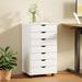 Ebern Designs Ayani 18.8"W 7-Drawer Mobile Makeup Storage File Cabinet Wood in White | 34.25 H x 18.74 W x 15.75 D in | Wayfair