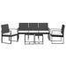 Latitude Run® Square 5 - Person 15.7" L Outdoor Dining Set Glass in Black | 15.7 W x 15.7 D in | Wayfair F3F5A52A1E5E451AB0146EEEB3CEB2A5