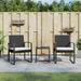 Latitude Run® Square 2 - Person 15.7" L Outdoor Dining Set Glass in Black | 15.7 W x 15.7 D in | Wayfair 1AC2E69647EC49018D528AD1C76CD6BF