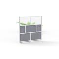 "Modular Room Divider Wall System - 70"" x 70"" Starter Wall - Luxor MW-7070-FCG"