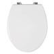 WENKO Toilet seat Bali-rustproof Stainless Steel mounting, MDF, White, 42 x 35 x 0.1 cm