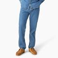 Dickies Men's Houston Relaxed Fit Jeans - Chambray Light Blue Size 36 X 34 (DUR08)