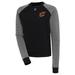 Women's Antigua Black Cleveland Cavaliers Flier Bunker Tri-Blend Pullover Sweatshirt