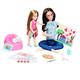 Barbie Kunsttherapeutin Puppe - Rollenspielset mit interaktiven Funktionen und Zubehör für kreative Geschichtenerzählung, inklusive Kleinkind-Puppe und Kätzchen, für Kinder ab 3 Jahren, HRG48