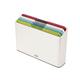 Joseph Joseph Folio Icon, 4-Piece Colour coded Chopping Board Set, Slimline Case for Organised Kitchen Storage - Regular, White