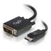 C2G DisplayPort Male to Single Link DVI-D Male Adapter Cable (3', Black) 54328
