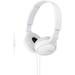 Sony MDR-ZX110AP On-Ear Headphones with Microphone (White) MDRZX110AP/W