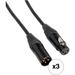 Kopul Kopul Premier Quad Pro 5000 Series XLR M to XLR F Mic Cable (20', Black, 3- M5020-3K