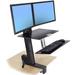 Ergotron WorkFit-S Dual Monitor with Worksurface+ (Black) 33-349-200