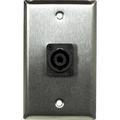 Whirlwind WP1/1NL4 1-Gang Wall Plate with 1 Neutrik NL4 Speakon Terminal (Stainless S WP1/1NL4