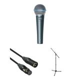 Shure Beta 58A Dynamic Vocal Microphone with Stand and Cable Kit BETA 58A