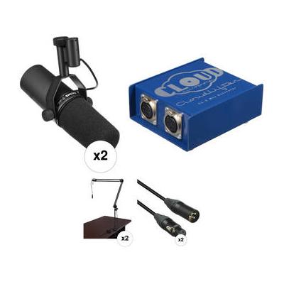 Shure Dual SM-7B Broadcaster Microphones with Cloudlifter CL-2 Kit SM7B