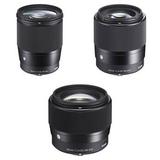 Sigma 16mm, 30mm, and 56mm f/1.4 DC DN Contemporary Lenses Kit (Sony E) 402965