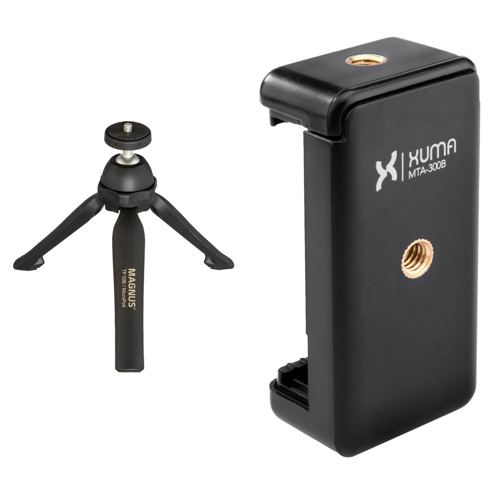 Magnus TP-50B MicroPod Tabletop Tripod and Xuma Smartphone Mount Kit TP-50B