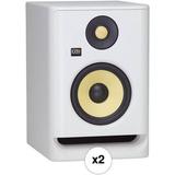 KRK ROKIT 5 G4 White Noise 5" 2-Way Active Studio Monitor (White, Pair) RP5G4WN-NA