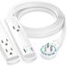 Maximm Cable 360° Rotating Flat Plug USB Charging Extension Cord (12', White) ADW-360-C212-W