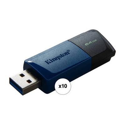 Kingston 64GB DataTraveler Exodia M USB 3.2 Gen 1 Flash Drive (Blue, 10-Pack) DTXM/64GB