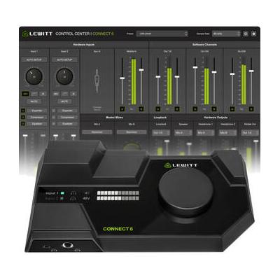 Lewitt CONNECT 6 Desktop 6x6 Dual USB-C Audio Interface for Computer and Phone/Tab CONNECT6