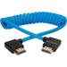 Kondor Blue Coiled Right-Angle High-Speed HDMI Cable (Kondor Blue, 12 to 24") KB-FHDMI-12RA