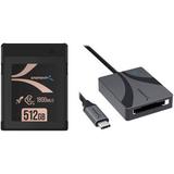 Sabrent 512GB Rocket CFX CFexpress Type B Memory Card with Card Reader Kit CF-XXIT-512