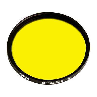 Tiffen 49mm Deep Yellow #15 Glass Filter for Black...